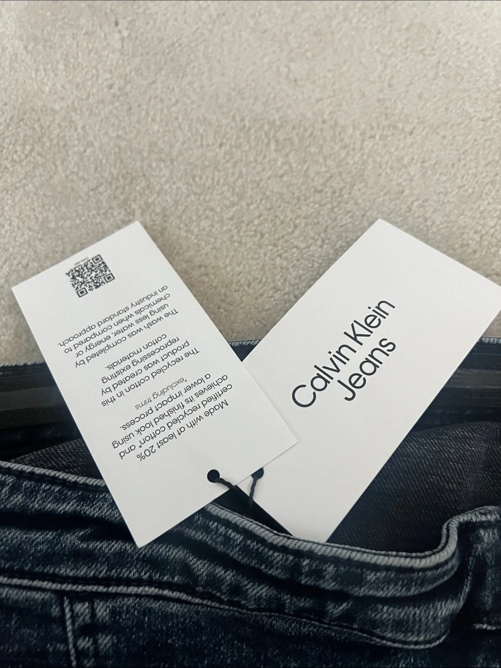 Calvin Klein Strapless Dark Indigo Denim Mini Dress